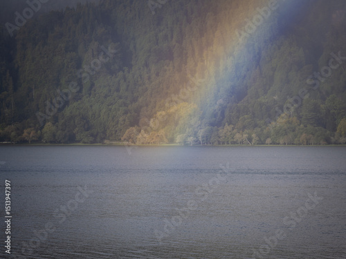 rainbow over mountians
