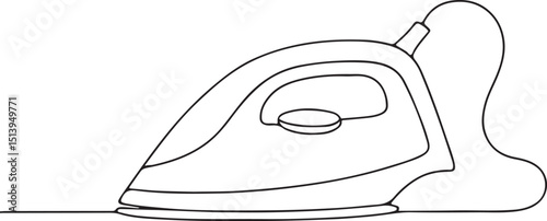 Modern iron appliance line illustration