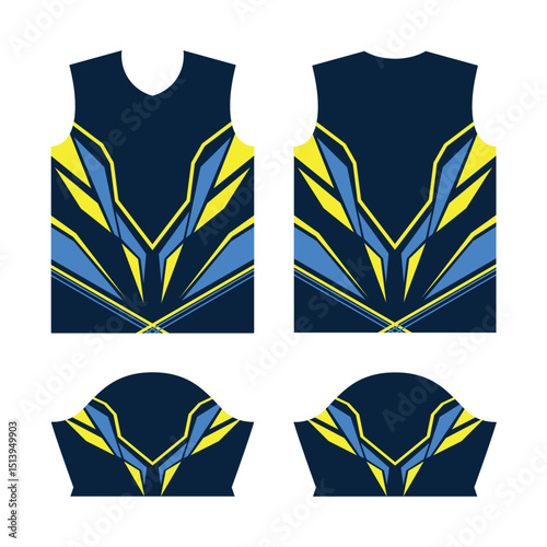 Sport jersey design template, with geometric halftone background, Sport uniform, for sport club
