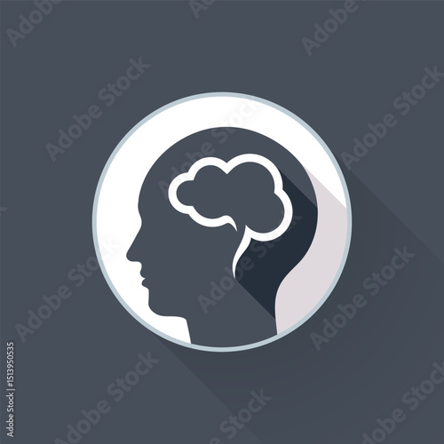 Mental wellness icon, Mindfulness, Mental health symbol