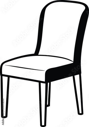 chairs vector icon line art on transparent background