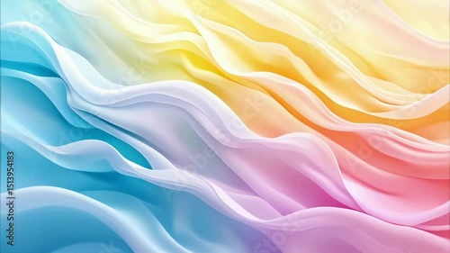 Soft wave patterns in pastel colors for abstract background design  