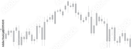 One color stock market and forex trading charts, stick graph.