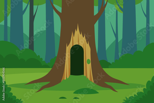 vector illustration of a forest