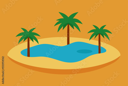 tropical beach with palm trees