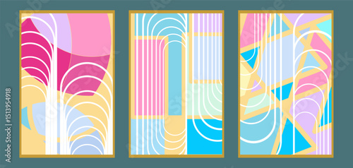 natural shapes poster set