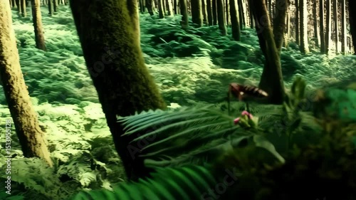 Detailed close-up of a mosquito resting on vibrant green foliage in its natural habitat, showing the insect's intricate features and surrounding greenery.