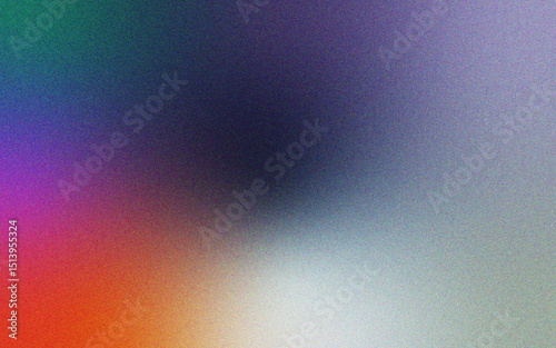Orange, Purple, green, blue, white, pink and dark grainy gradient texture. Smooth light purple background with space minimal style design. appealing and modern aesthetic Gradient blue blur abstract