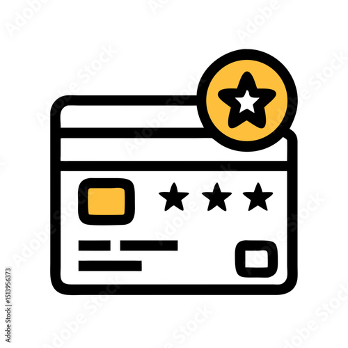 Loyalty card in vector icon
