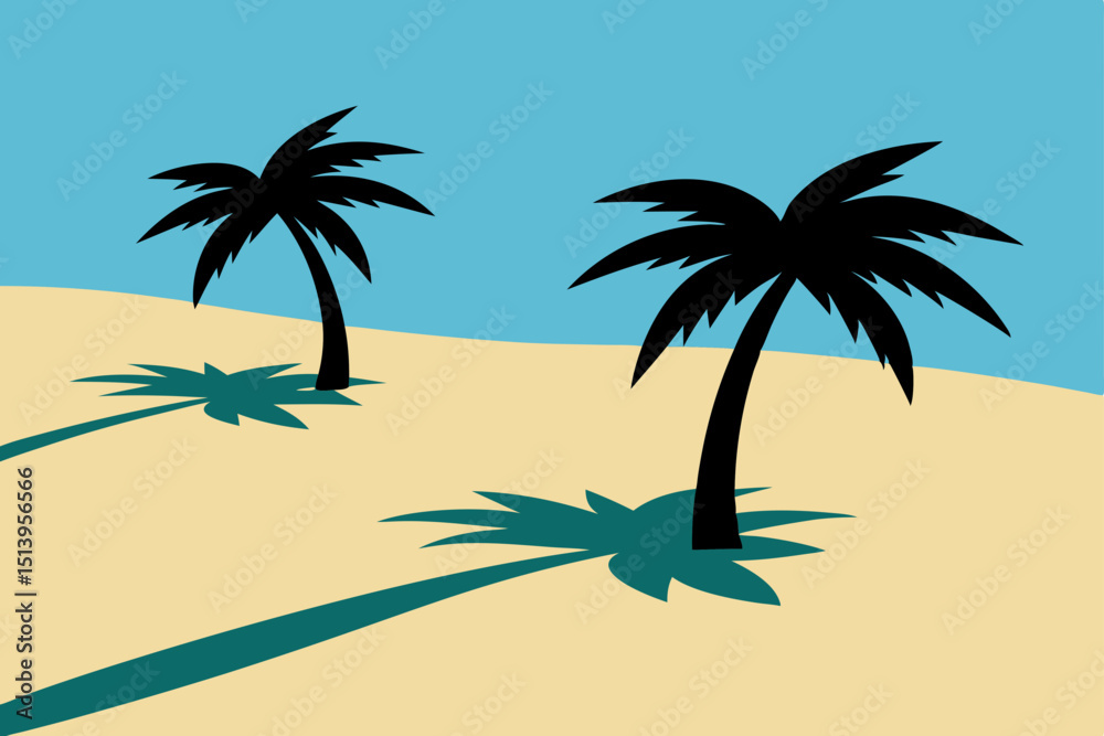 Fototapeta premium palm tree on the beach