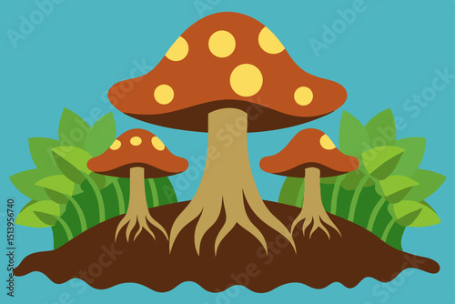 vector illustration of mushroom