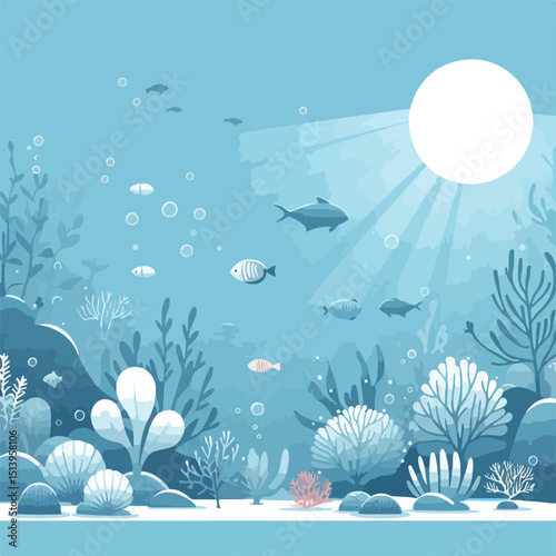 vector underwater scenery