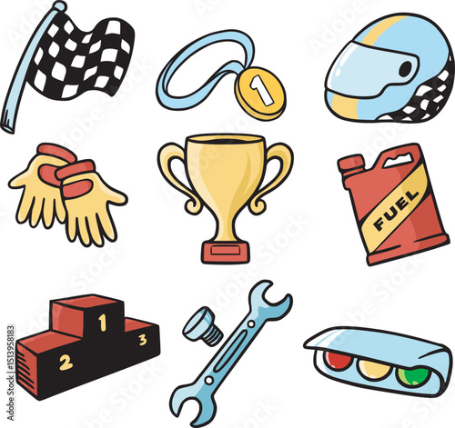 Cartoon Racing Vector.eps
