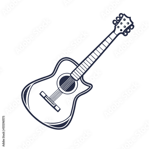 Guitar icon vector art, guitar logo, guitar art. Adobe Illustrator Artwork