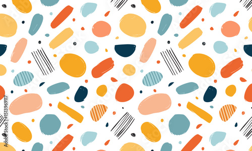 Creative Doodle Abstract - Colorful Repeating Background