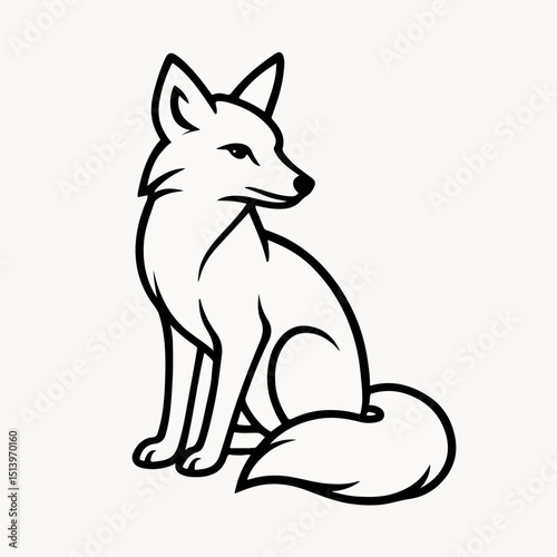 Cartoon vector illustration of a cute wild fox animal