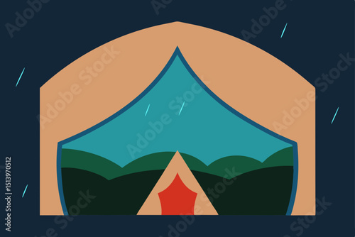 vector illustration of a tent