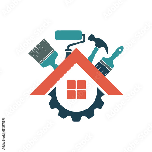Unique home construction logo Modern and minimalist vector and abstract logo