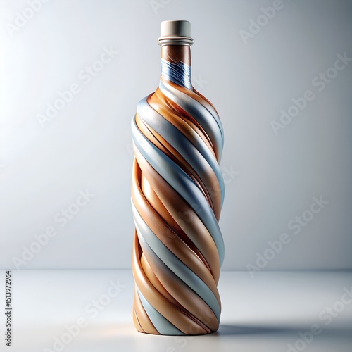 Twisted Body Water Bottle Minimal Abstract Style
