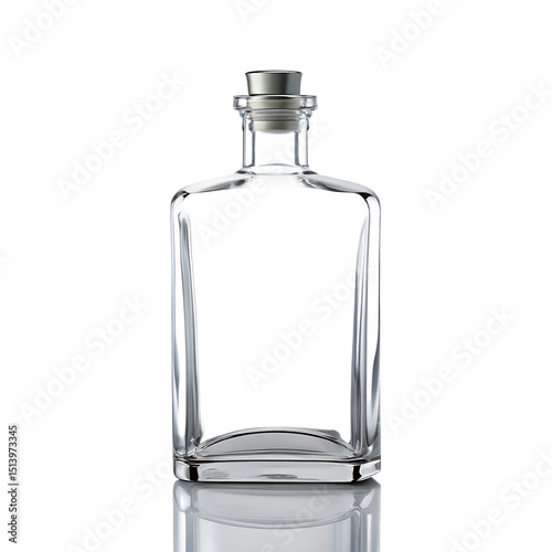 Short Square Bottle With Long Neck Design