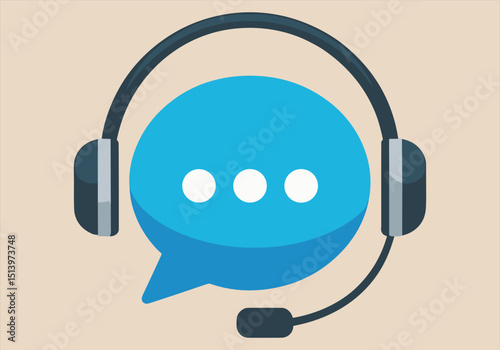 Communication Headset Speech Bubble Customer Support Online Help Center Call Center Operator Vectors Illustrations