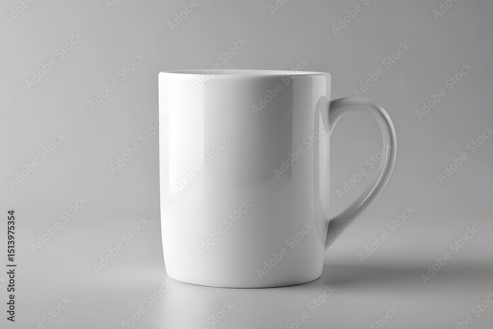 Obraz premium white cup on white background