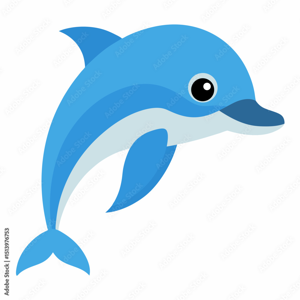 Obraz premium dolphin isolated on white background