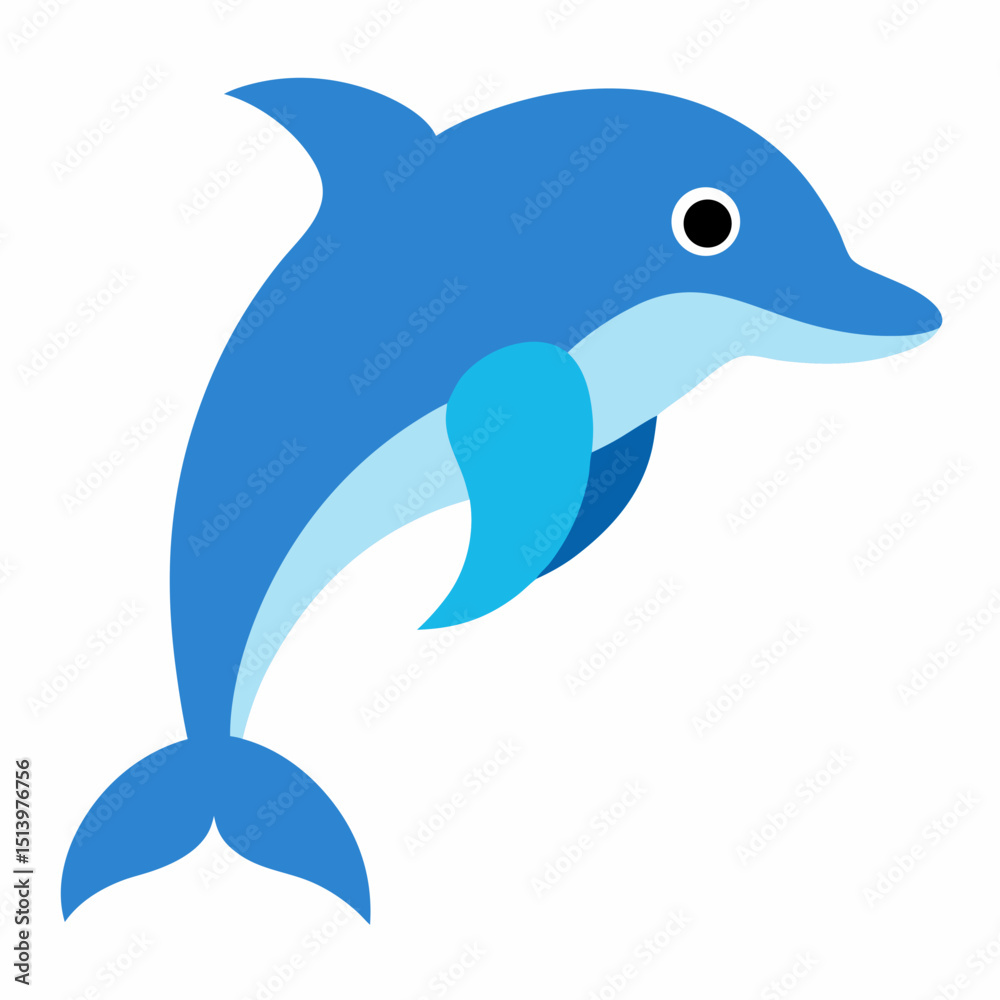 Fototapeta premium dolphin isolated on white background