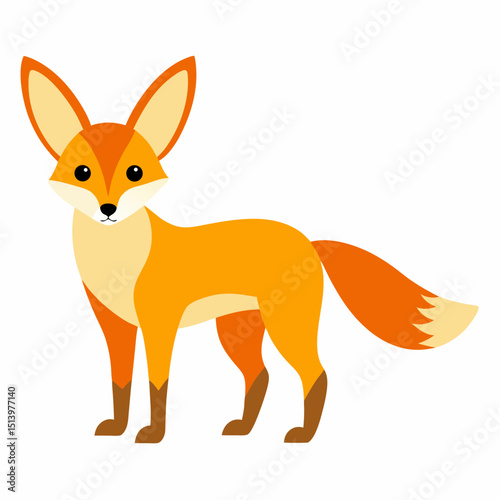 red fox isolated on white