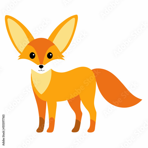 fox cartoon isolated on white