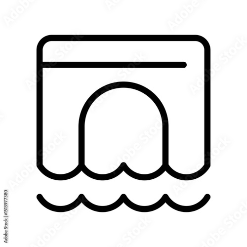Hydroelectric Power Icon Vector. Water energy renewable Logo