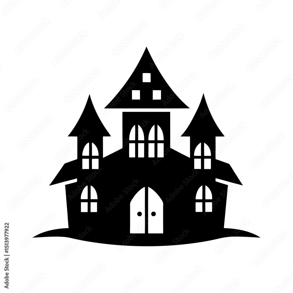 Haunted House Icon Vector Flat and Clean Look Haunted House Icon Vector Flat and Clean Look