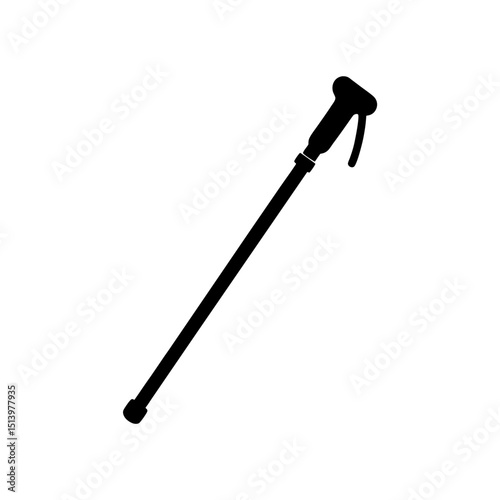Hiking Pole Clip Icon Vector Flat and Clean Look