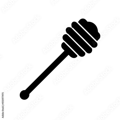 Honey Dipper Icon Vector Flat and Clean Look