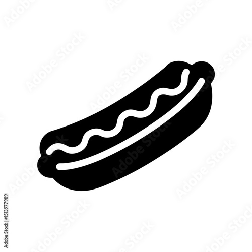 Hot Dog Icon Vector Flat and Clean Look