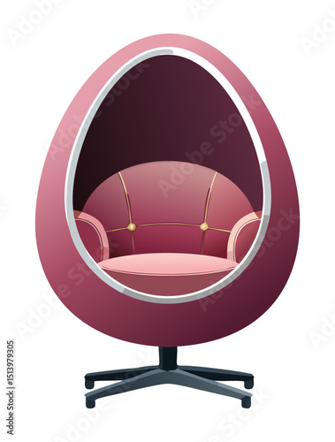 Luxurious Pod Chair with Rotating Base