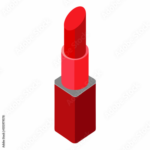 red lipstick isolated on white background