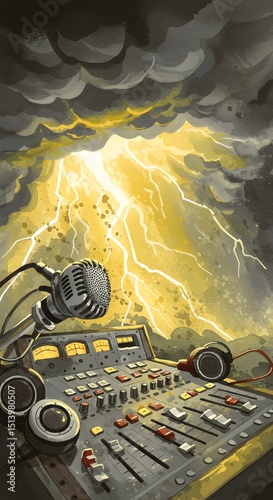 Audio mixer under a storm