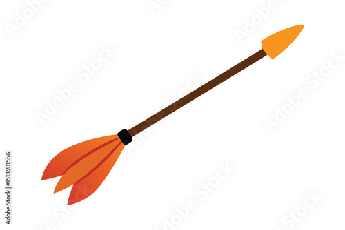 Broomstick for Halloween Spooky Witch Broom Clipart on White Background
