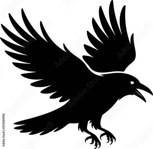 Crow silhouette vector illustration design