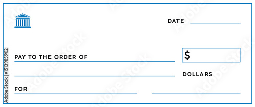 Presentation Check Template Giant Large Donor Check for Business. Vector