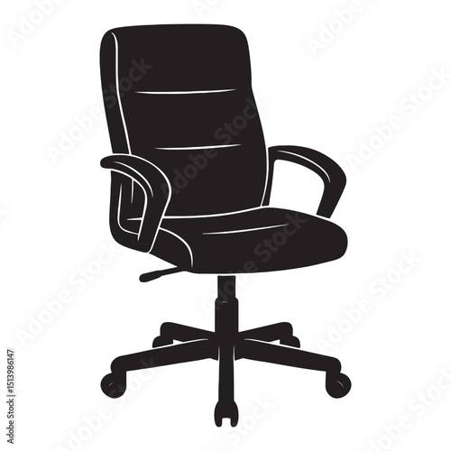 Black chair silhouettes group. Chair, table, bench & Seating icons set