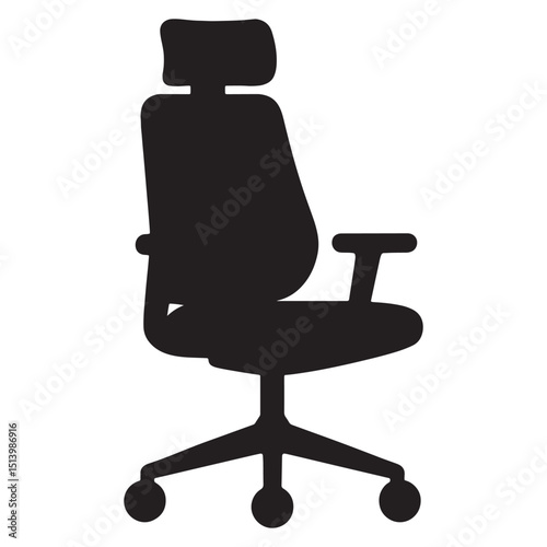 Black chair silhouettes group. Chair, table, bench & Seating icons set