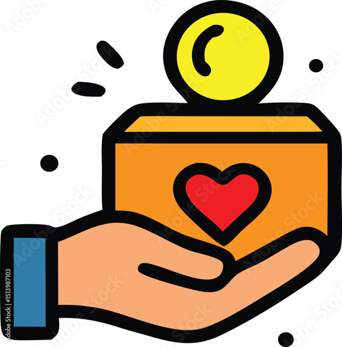 charity donations icon.