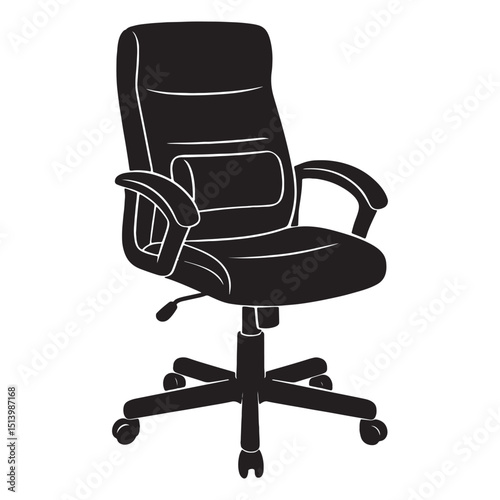 Black chair silhouettes group. Chair, table, bench & Seating icons set