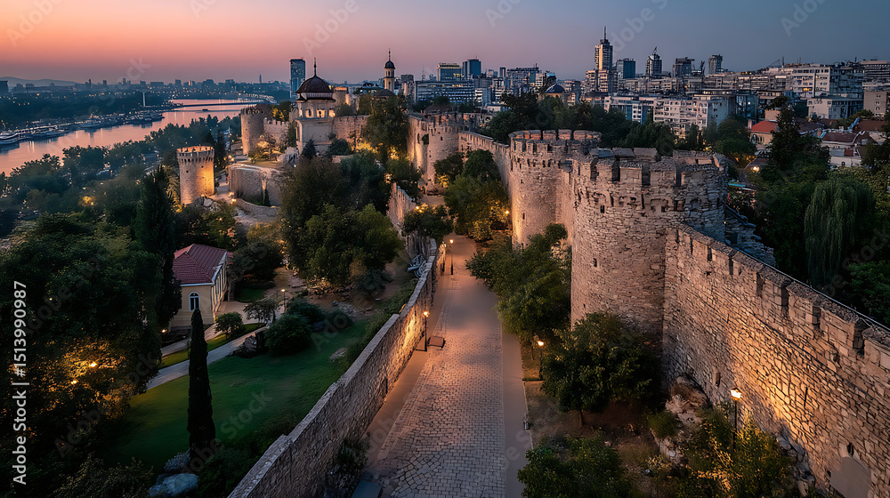 Fototapeta premium The fortress photographed from above.
