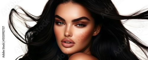 background, Perfect for advertisement for beauty products, specifically hair care products, generative AI