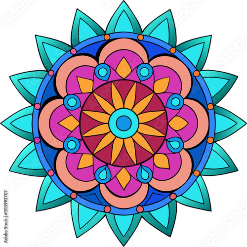 Elegant radial mandala art featuring detailed floral layers and calming spiritual symmetry in soft tones