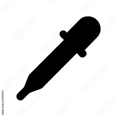 Black dropper tool vector illustration for laboratory liquid chemical and medical uses design