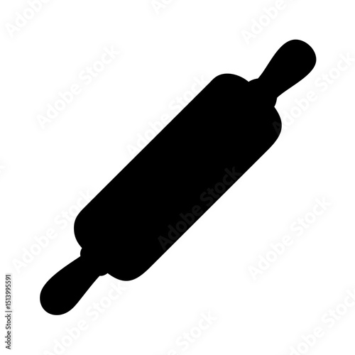 Rolling pin vector illustration for baking and cooking needs dough roller pastry tool design element